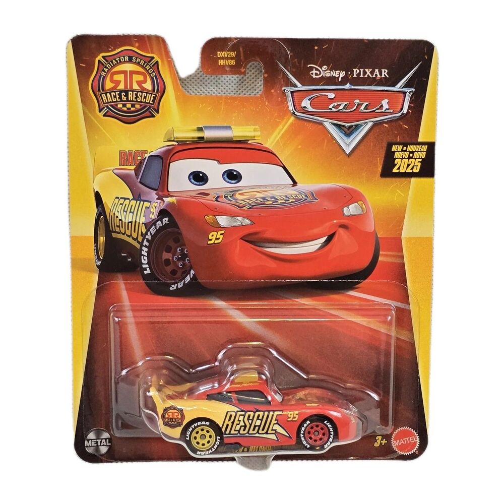 DISNEY PIXAR CARS Lightning McQueen Radiator Springs RACE & RESCUE Metal 2025